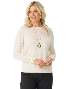 Potts Point Button Sleeve Sweater