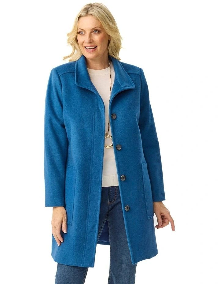 Zarina Concealed Placket Coat image 1