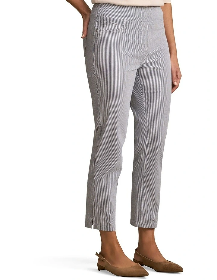 Bengajean(R) - 3/4 Seersucker in Navy White Stripe image 3