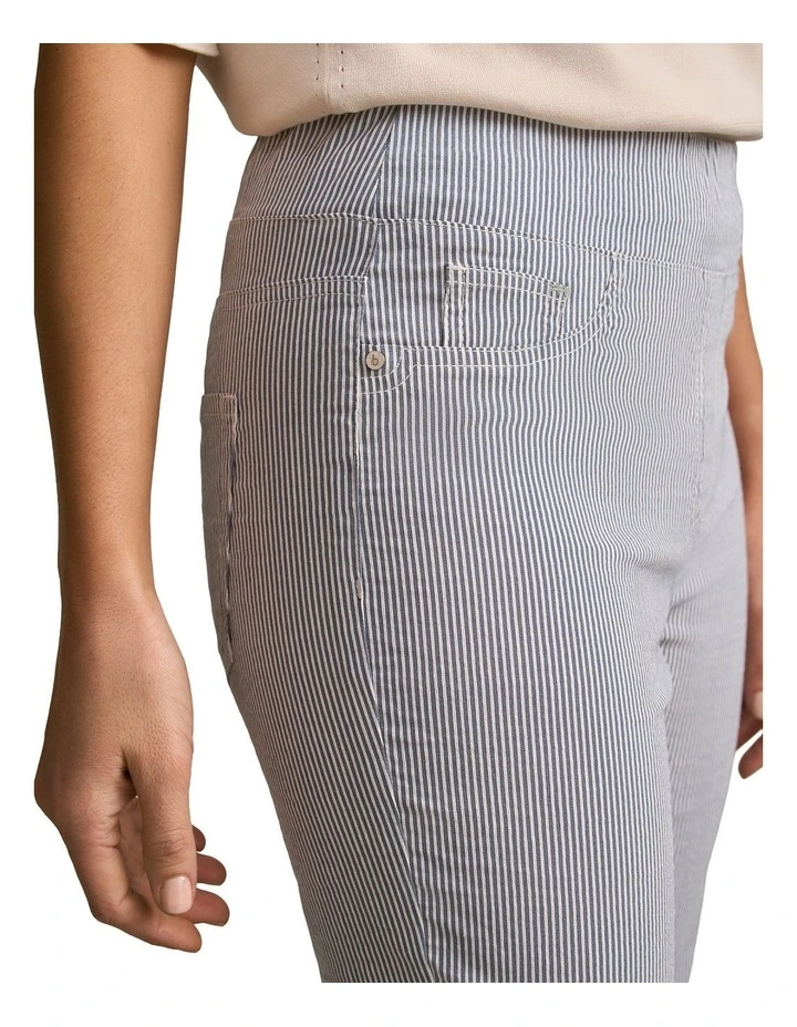 Bengajean(R) - 3/4 Seersucker in Navy White Stripe image 4