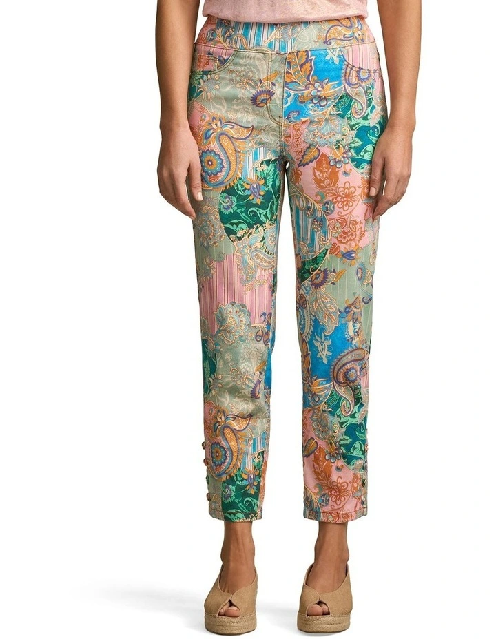 Bengajean(R) - 7/8 Straight Leg in Paisley Medley image 1