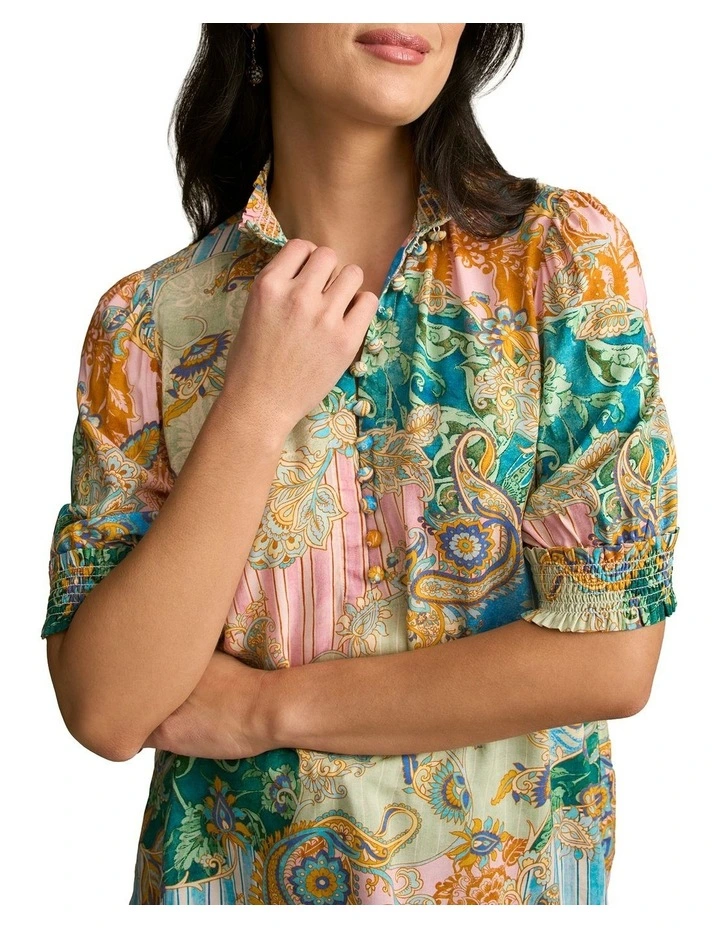 Printed Rayon Blouse - Paisley Medley image 3