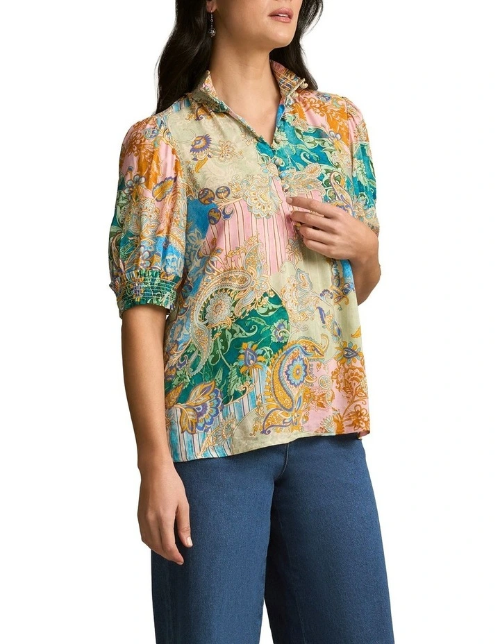 Printed Rayon Blouse - Paisley Medley image 4
