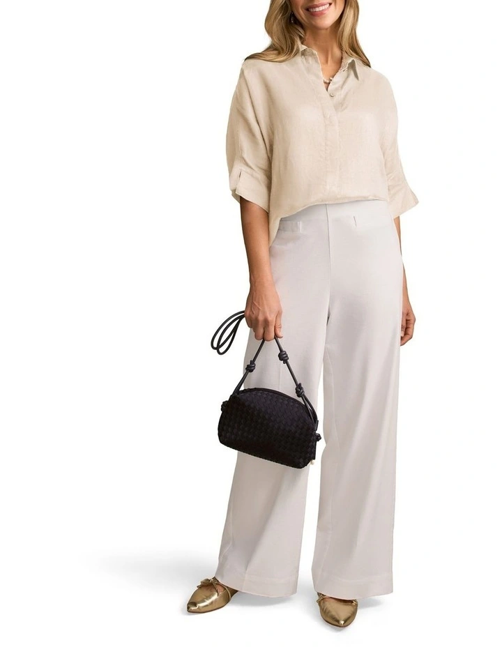 Relaxed Lightweight Shirt in Natural Cross Dye image 5