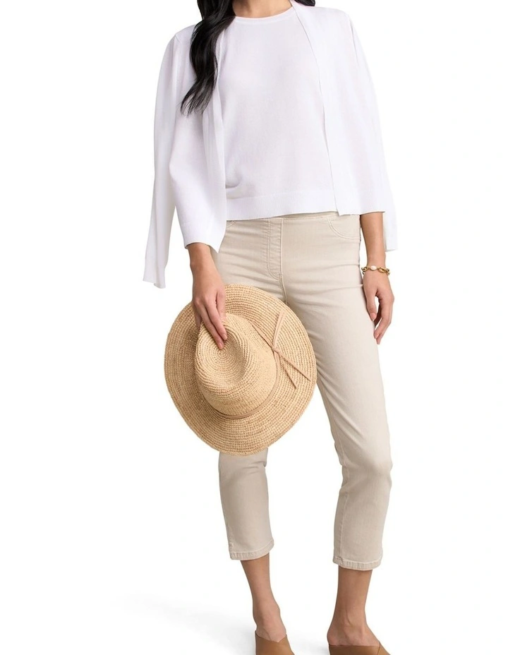 Essential Knit Tank in White image 3
