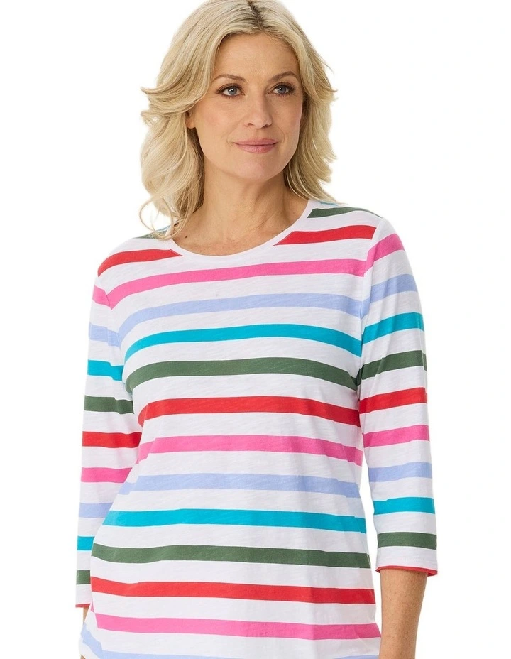 Kylie 3/4 Sleeve Print Tee image 5