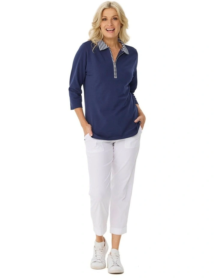 Kingsley 3/4 Sleeve Zip Neck Polo image 4