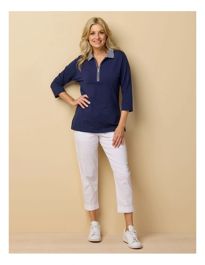 Kingsley 3/4 Sleeve Zip Neck Polo image 6