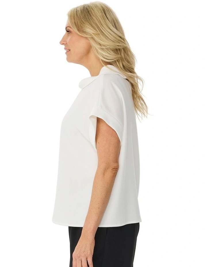 Mara Cap Sleeve Roll Neck Top image 3