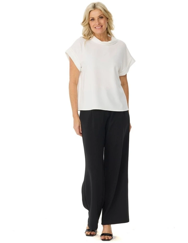 Mara Cap Sleeve Roll Neck Top image 4