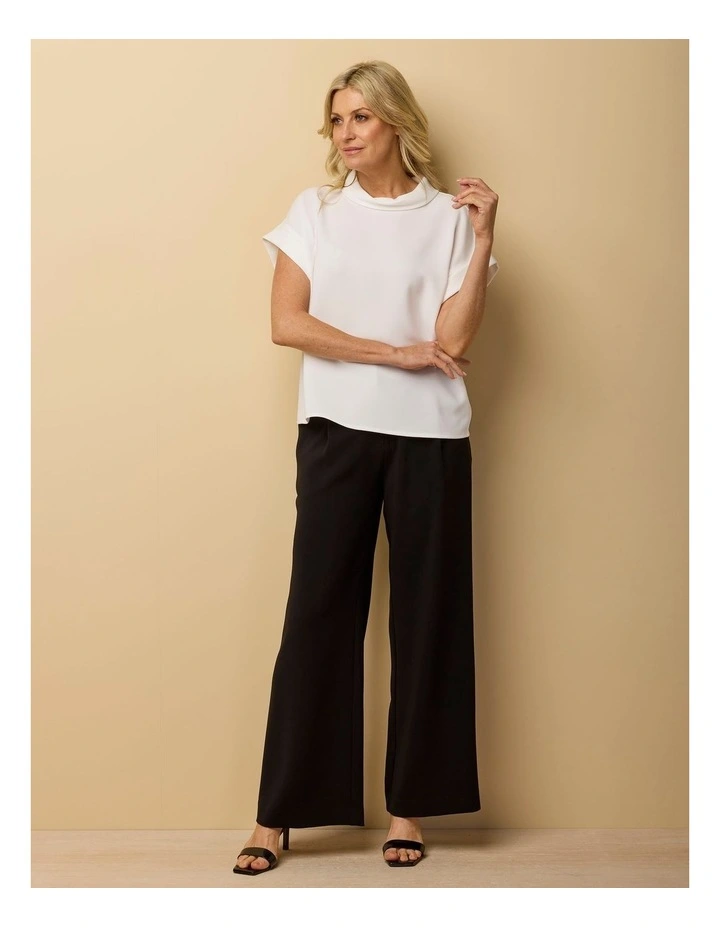 Mara Cap Sleeve Roll Neck Top image 6