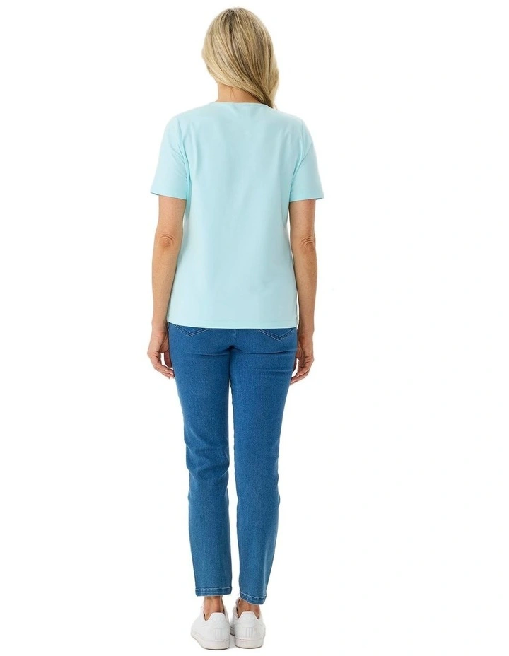 Everyday Ribbon Trim Short Sleeve Tee image 2