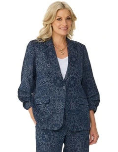 Tory 3/4 Ruche Sleeve Blazer