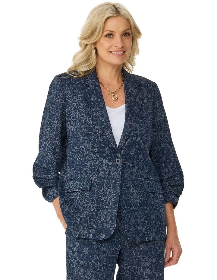 Tory 3/4 Ruche Sleeve Blazer image 1
