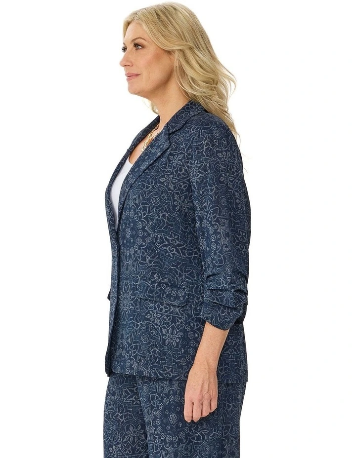 Tory 3/4 Ruche Sleeve Blazer image 3