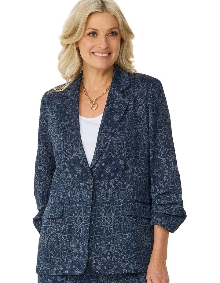 Tory 3/4 Ruche Sleeve Blazer image 5