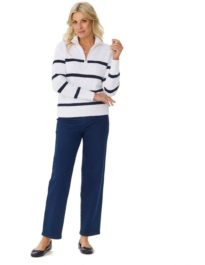 Heath 1/4 Zip L/s Stripe Polo image 4