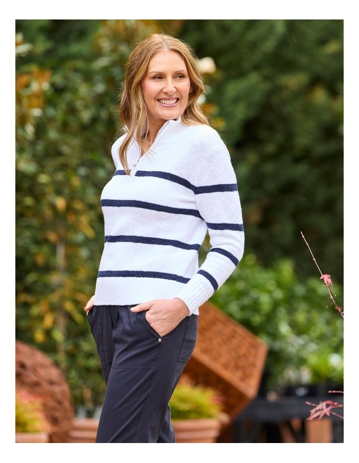 Heath 1/4 Zip L/s Stripe Polo image 7