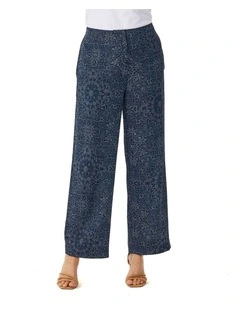 Tory Zip Front Wide Leg Pant