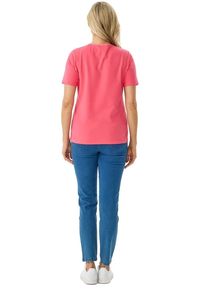 Everyday Ribbon Trim Short Sleeve Tee image 2