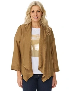 Casino 3/4 Sleeve Waterfall Jacket