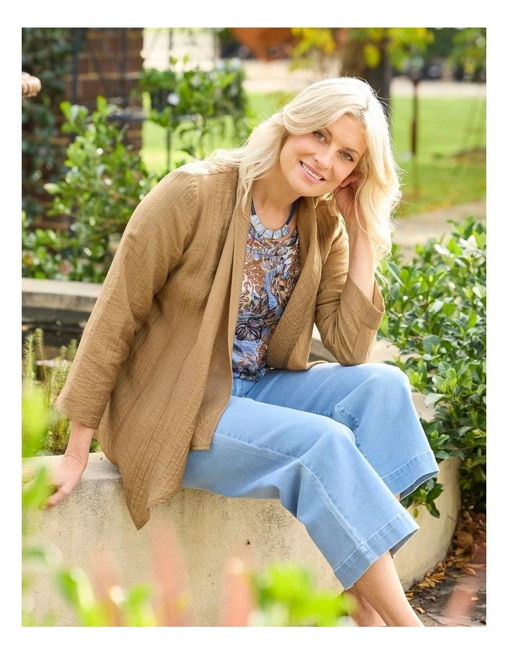 Casino 3/4 Sleeve Waterfall Jacket image 7