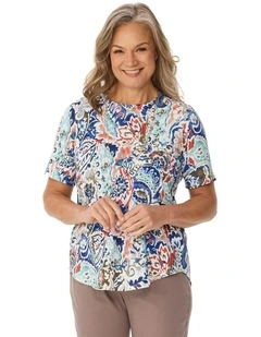 Cancun Short Sleeve Pleat Back Tee