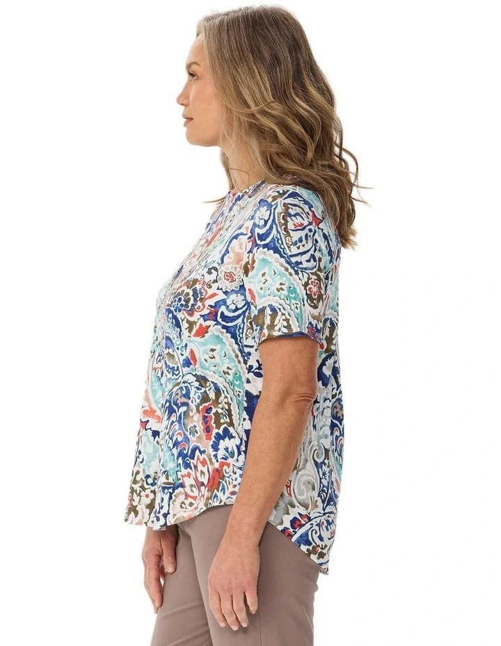 Cancun Short Sleeve Pleat Back Tee image 3