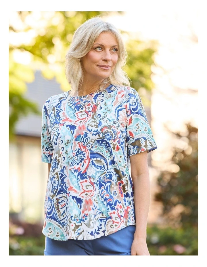 Cancun Short Sleeve Pleat Back Tee image 7