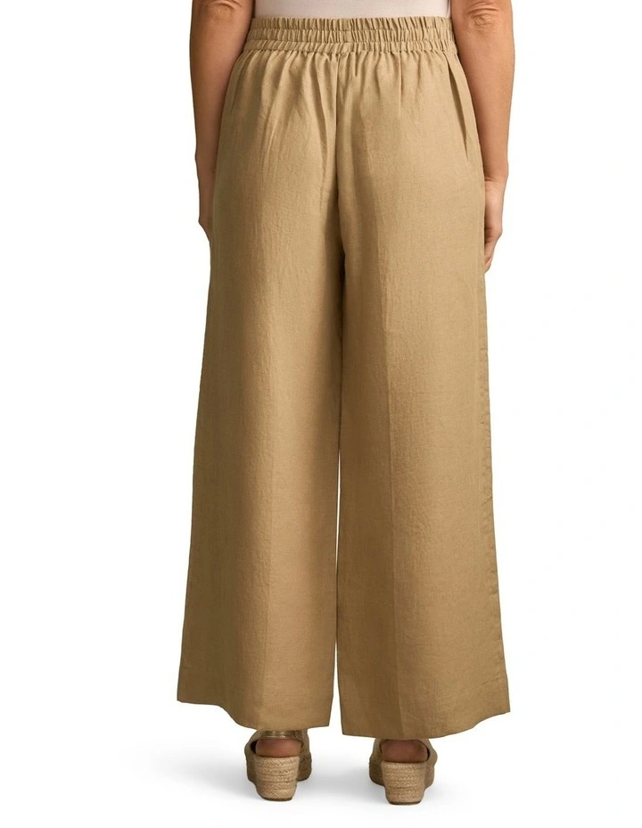 French Linen 7/8 Pant in Camel Twill image 2