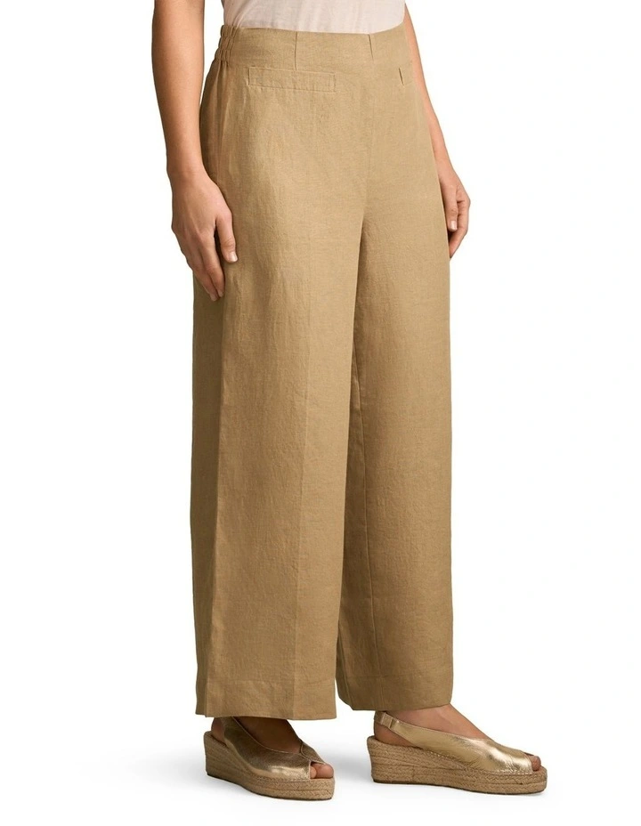 French Linen 7/8 Pant in Camel Twill image 3