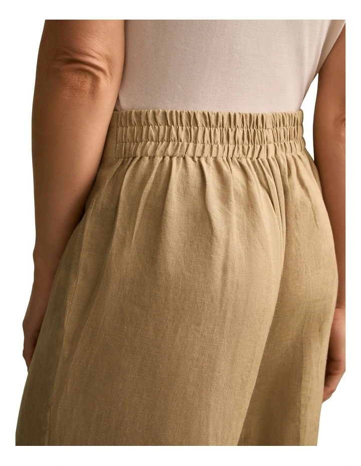 French Linen 7/8 Pant in Camel Twill image 5