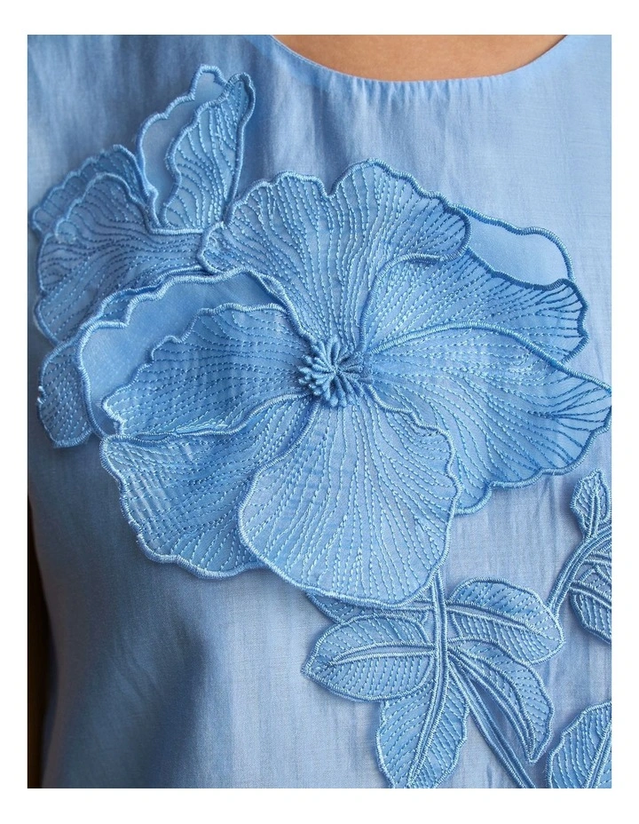Applique Blouse in Sky Blue image 5