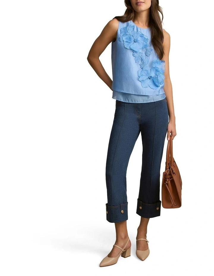 Applique Blouse in Sky Blue image 6