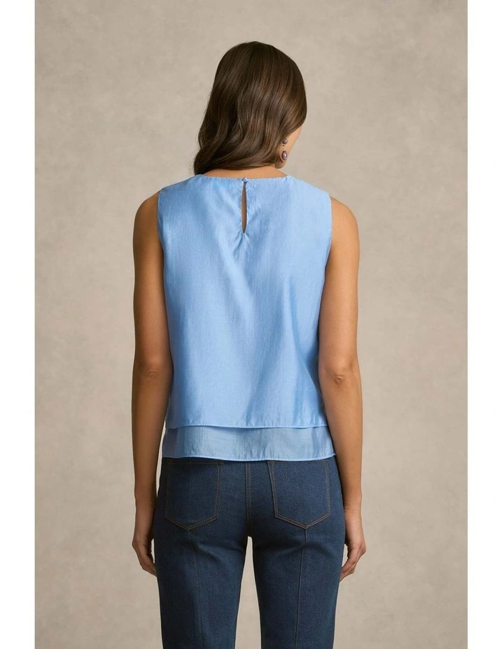 Applique Blouse in Sky Blue image 7