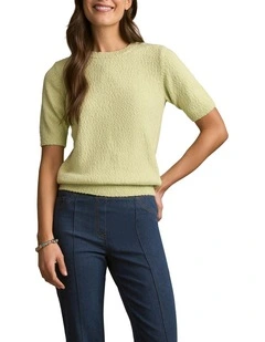 Textured Knit Top in Tisane