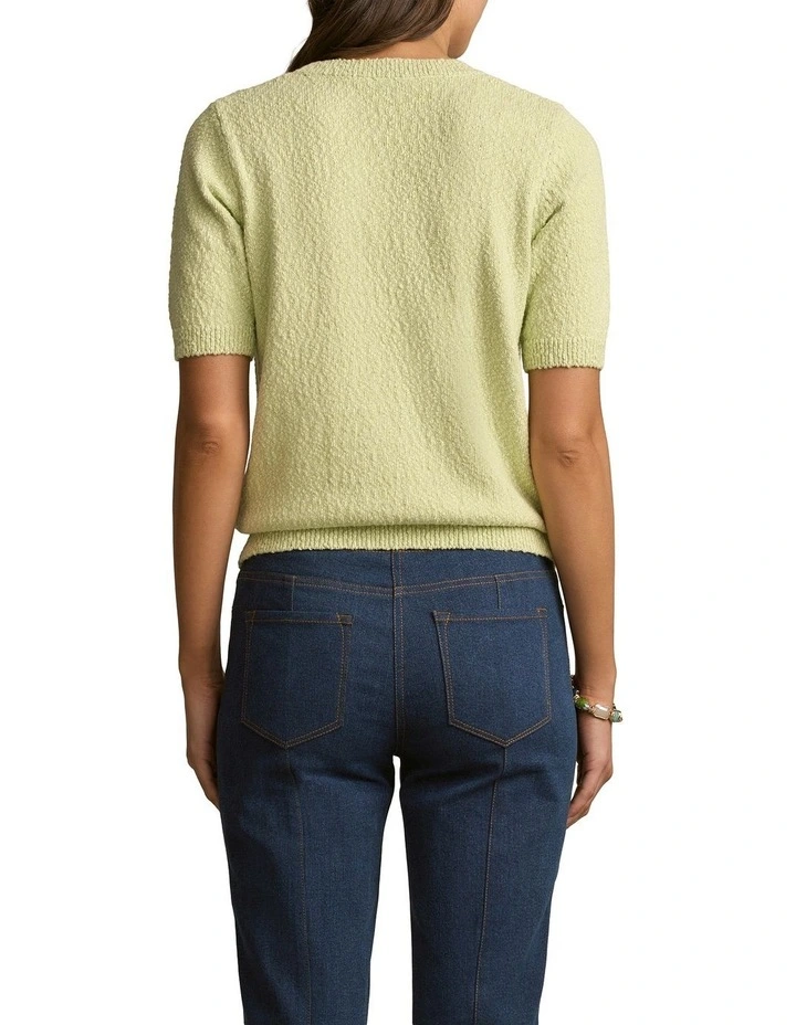 Textured Knit Top in Tisane image 2