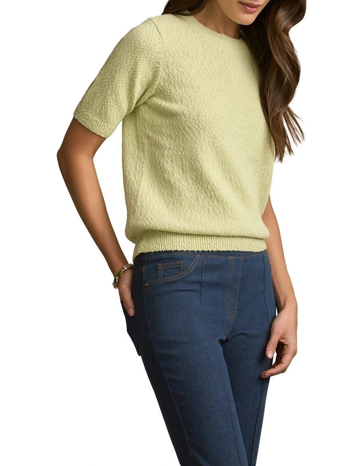 Textured Knit Top in Tisane image 3