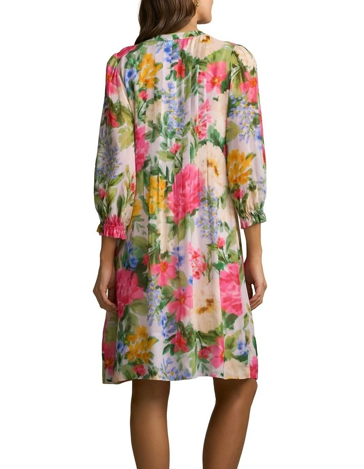 Printed Georgette Dress in Spring Garden Print image 2