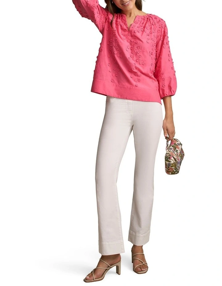 3D Texture Blouse in Hot Pink image 6