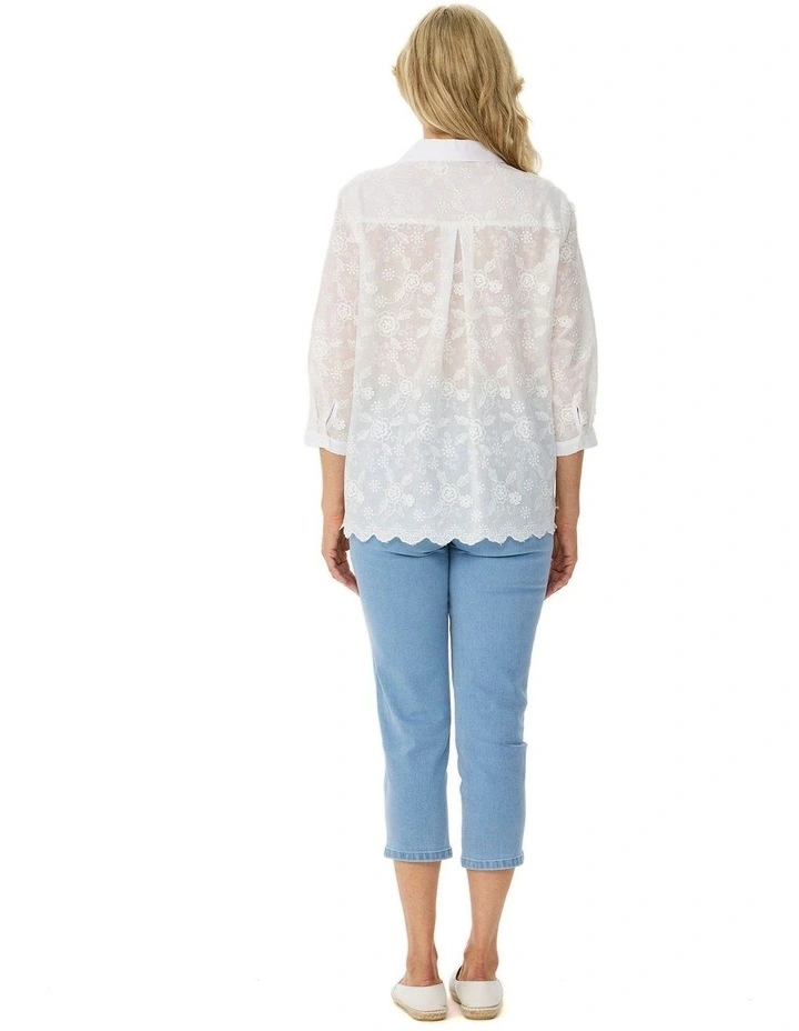 Alirah 3d Broderie 3/4 Sleeve Shirt image 2