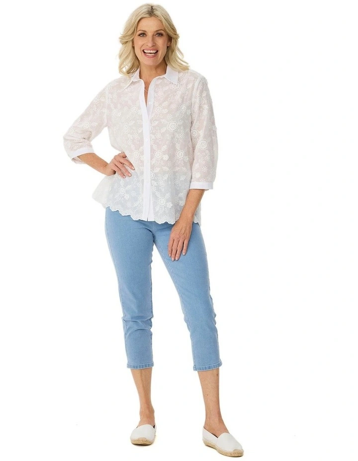 Alirah 3d Broderie 3/4 Sleeve Shirt image 4