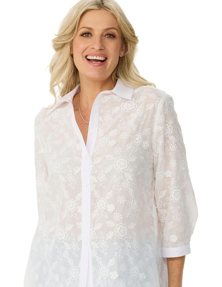 Alirah 3d Broderie 3/4 Sleeve Shirt image 5