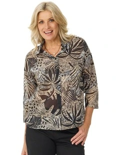 Lana 3/4 Sleeve Cocoon Shirt