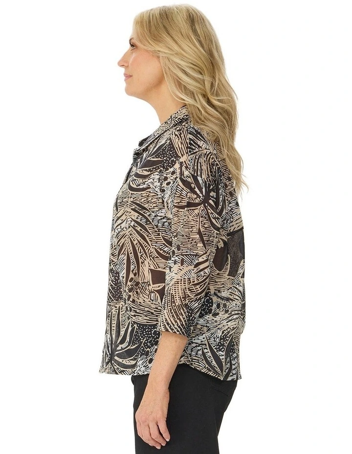 Lana 3/4 Sleeve Cocoon Shirt image 3