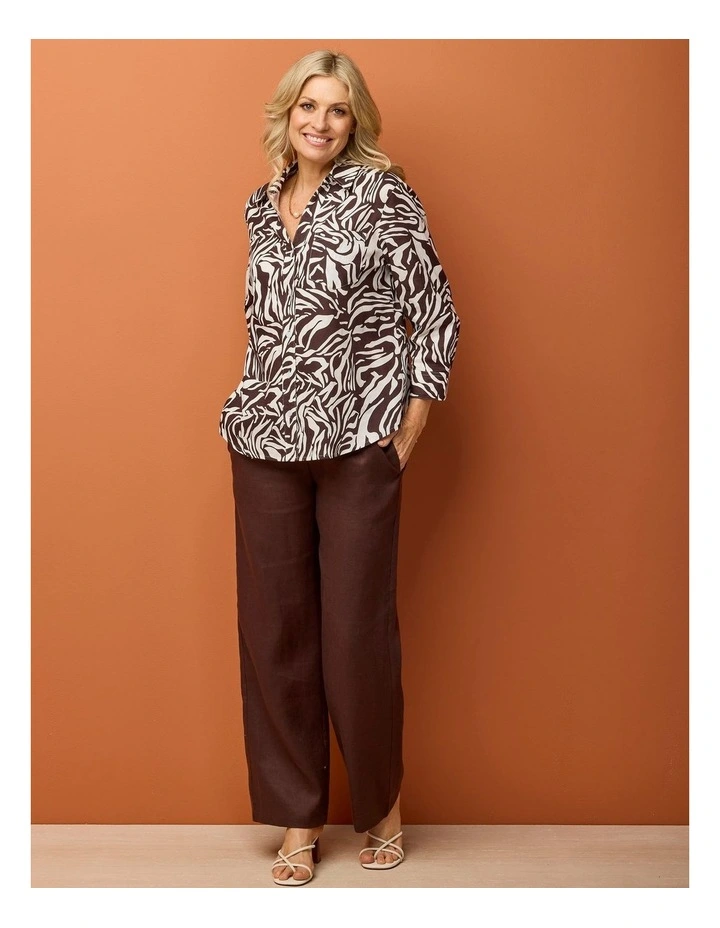 Cologne Linen Wide Leg Pant image 6