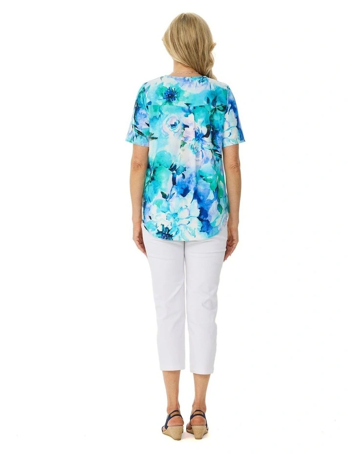 Coastal Muse Short Sleeve Pleat Back Tee image 2