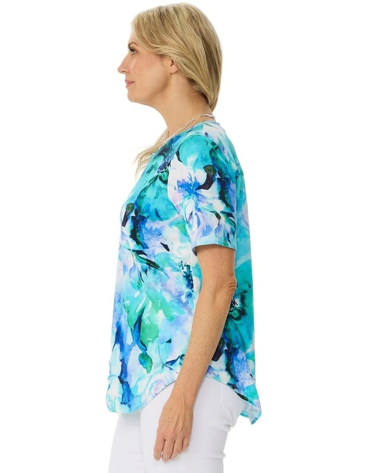 Coastal Muse Short Sleeve Pleat Back Tee image 3