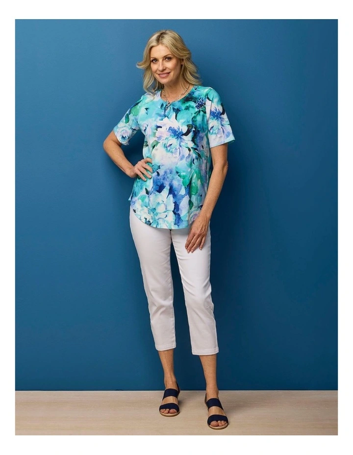 Coastal Muse Short Sleeve Pleat Back Tee image 6
