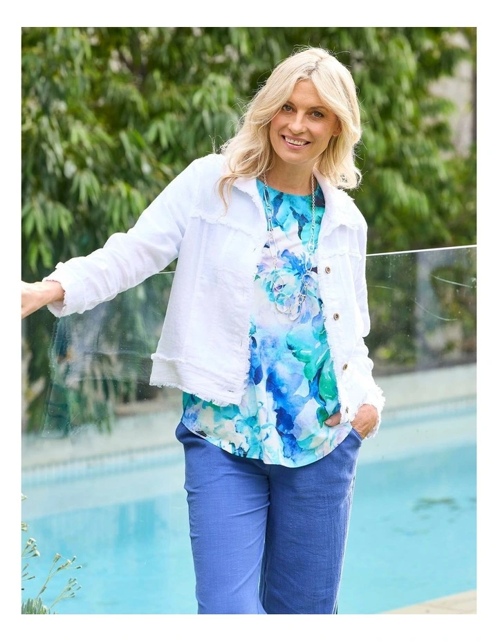 Coastal Muse Short Sleeve Pleat Back Tee image 7